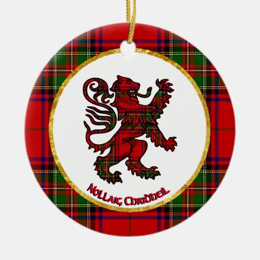 Scottish Lion Nollaig Chridheil Keramisch Ornament (Voorkant)
