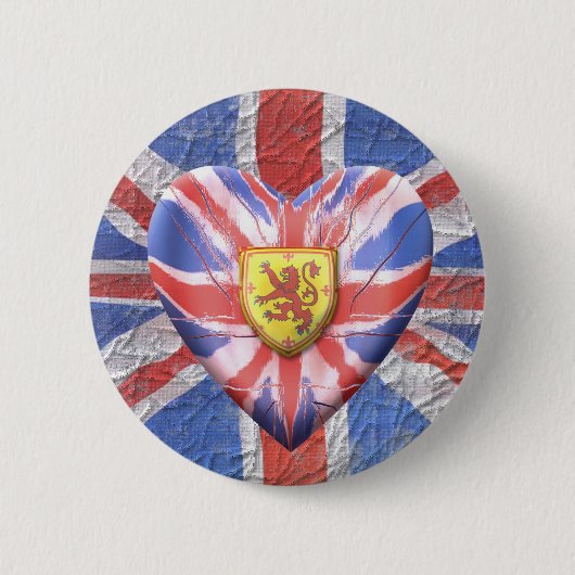 Scottish Lion Ronde Button 5,7 Cm (Voorkant)