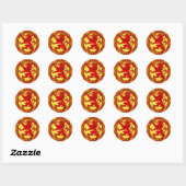 Scottish Lion Ronde Sticker (Vel)