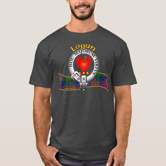 Scottish Logan Clan Tartan Crest A passion nail T-shirt (Voorkant)
