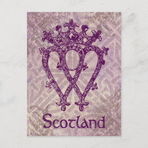 Scottish Luckenbooth Paars Celtic Knot Briefkaart
