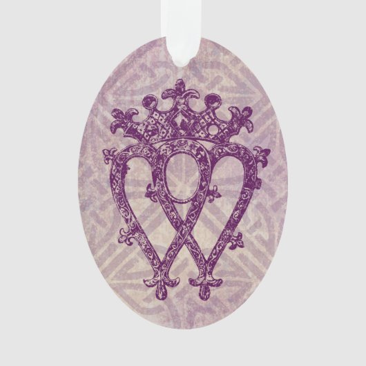 Scottish Luckenbooth Paars Celtic Knot Ornament (voorkant)