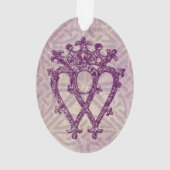 Scottish Luckenbooth Paars Celtic Knot Ornament (achterkant)