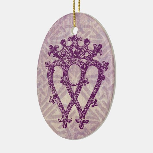 Scottish Luckenbooth Paars Celtic Knot Pattern Keramisch Ornament (Links)