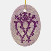 Scottish Luckenbooth Paars Celtic Knot Pattern Keramisch Ornament (Voorkant)