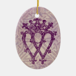 Scottish Luckenbooth Paars Celtic Knot Pattern Keramisch Ornament