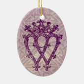 Scottish Luckenbooth Paars Celtic Knot Pattern Keramisch Ornament (Achterkant)