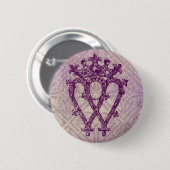 Scottish Luckenbooth Paars Celtic Knot Ronde Button 5,7 Cm (Voorkant /achterkant)