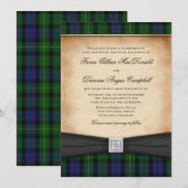 Scottish MacBride Tartan Wedding Invitation Kaart (Voorkant / Achterkant)