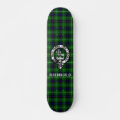 Scottish MacDonald Tartan & Crest Badge Persoonlijk Skateboard (Voorkant)