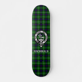 Scottish MacDonald Tartan & Crest Badge Persoonlijk Skateboard