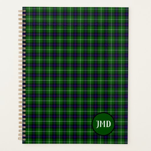 Scottish MacDonald Tartan Monogram Planner (Voorkant)