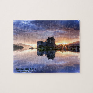 Scottish MacKenzie Clan's Castle Sunset Reflection Legpuzzel