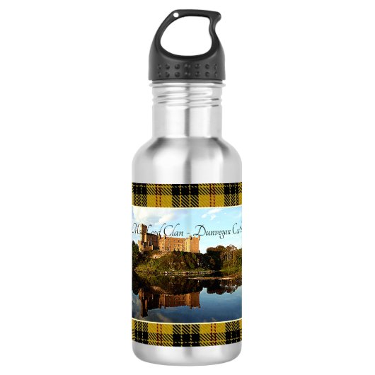 Scottish MacLeod Clan Dunvegan Castle Water Bottle Waterfles (Voorkant)