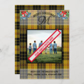 Scottish MacLeod Clan's Gele Tartan Xmas Kaart (Voorkant / Achterkant)