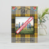 Scottish MacLeod Clan's Gele Tartan Xmas Kaart (Staand voorkant)