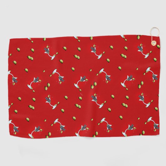 Scottish Martini Golfhanddoek (Horizontaal)