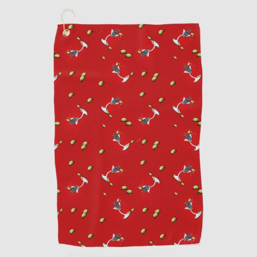 Scottish Martini Golfhanddoek (Voorkant)