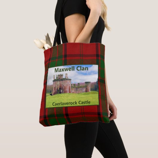 Scottish Maxwell Caerlaverock Castle Clan Tartan Tote Bag (Dichtbij)