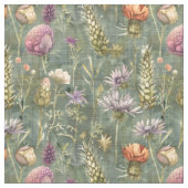 Scottish Meadow Flowers Stof (Close Up)