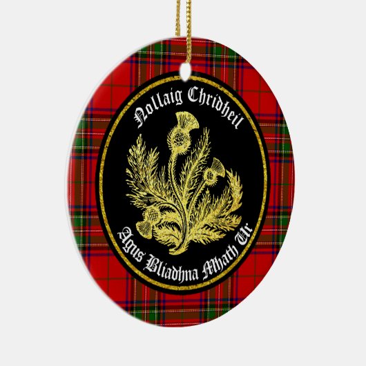 Scottish Merry Kerstmis en Happy New Year Keramisch Ornament (Rechts)
