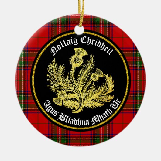 Scottish Merry Kerstmis en Happy New Year Keramisch Ornament (Voorkant)
