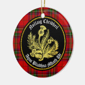 Scottish Merry Kerstmis en Happy New Year Keramisch Ornament (Links)