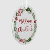 Scottish Merry Kerstmis Wreath, Nollaig Chridheil Ornament (voorkant)