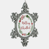 Scottish Merry Kerstmis Wreath, Nollaig Chridheil Tin Sneeuwvlok Ornament (Links)