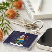 Scottish Mole of Kintyre speelt kerstzakpijpen af Sleutelhanger (Voorkant Rechts)