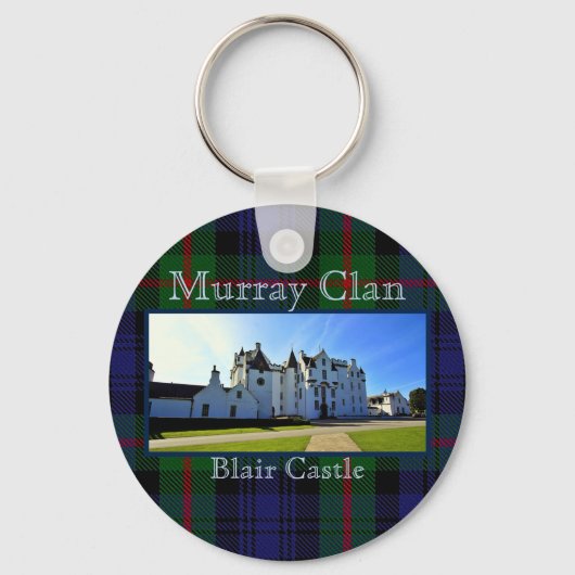 Scottish Murray Clan Tartan Blair Castle Sleutelhanger (Voorkant)