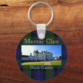 Scottish Murray Clan Tartan Blair Castle Sleutelhanger (Voorkant)