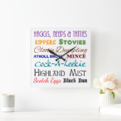 Scottish Nosh - Scotland Food Wall Clock Vierkante Klok (Huis)