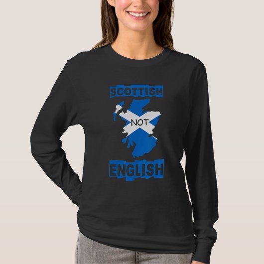Scottish not English Funny Flag Souvenir Tee T-shirt (Voorkant)