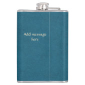 Scottish Personalized Gold Thistle Blue Heupfles (Achterkant)