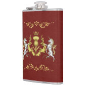 Scottish Personalized Gold Thistle Red Heupfles (Links)