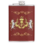 Scottish Personalized Gold Thistle Red Heupfles (Voorkant)