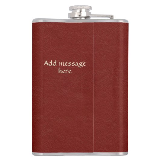 Scottish Personalized Gold Thistle Red Heupfles (Achterkant)