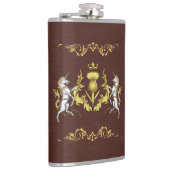 Scottish Personalized Golden Thistle Heupfles (Rechts)