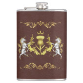 Scottish Personalized Golden Thistle Heupfles (Voorkant)
