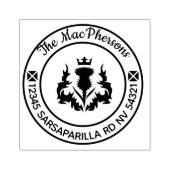Scottish Personalized Thistle Rubberstempel (Afrduk)