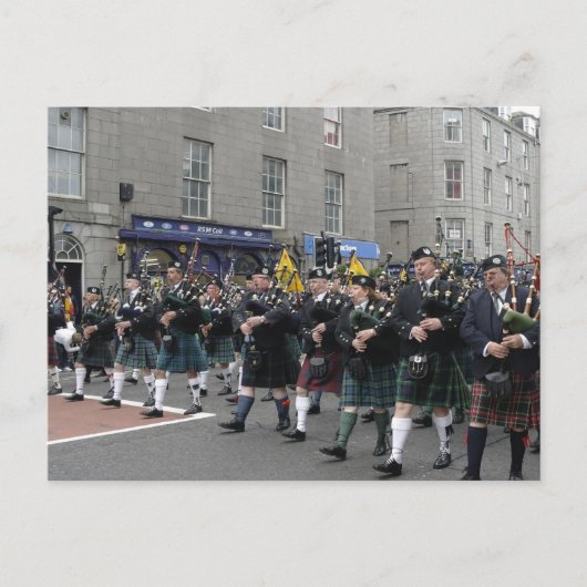 Scottish Pipeband Briefkaart (Voorkant)