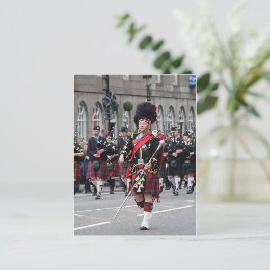 Scottish Pipeband Briefkaart (Staand voorkant)