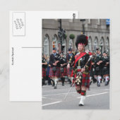 Scottish Pipeband Briefkaart (Voorkant / Achterkant)
