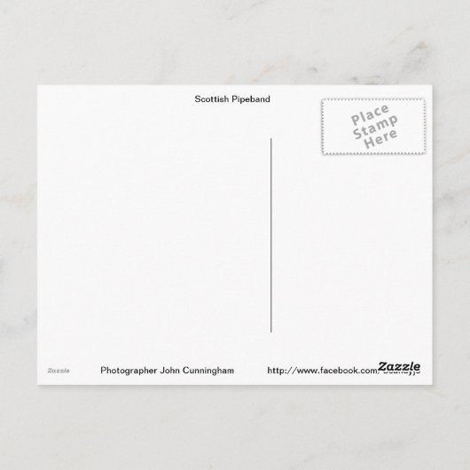 Scottish Pipeband Briefkaart (Achterkant)