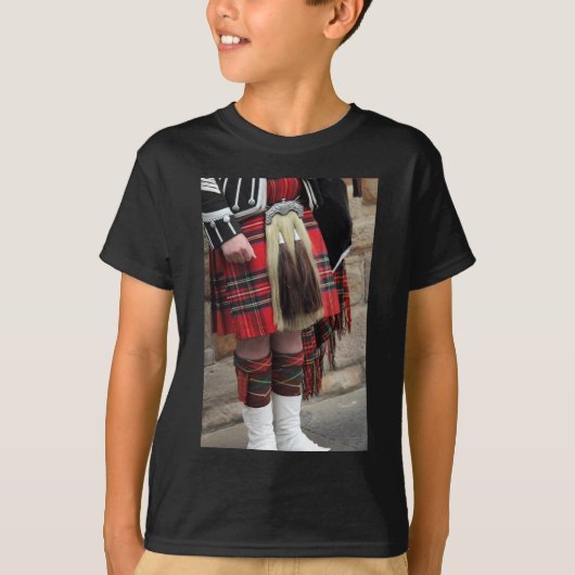 Scottish piper close-up, traditioneel Schots cadea T-shirt (Voorkant)