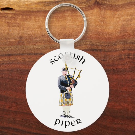 Scottish Piper - Tan Kilt Sleutelhanger (Voorkant)