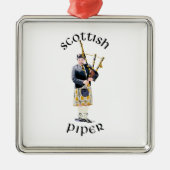 Scottish Piper - Tan Play Metalen Ornament (Voorkant)