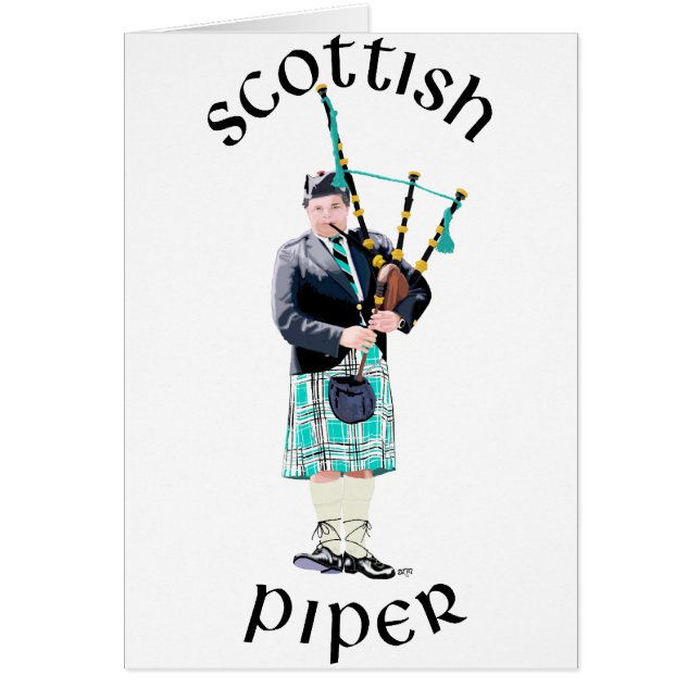 Scottish Piper - Turquoise (Voorkant)