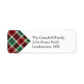 Scottish Plaid Return Address Label (Voorkant)